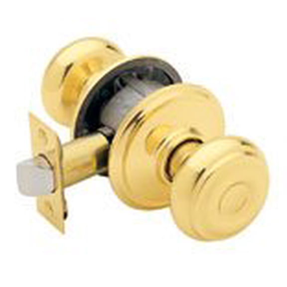 Schlage Georgian Bright Brass Steel Passage Lockset ANSI Grade 2 1-3/4 in.