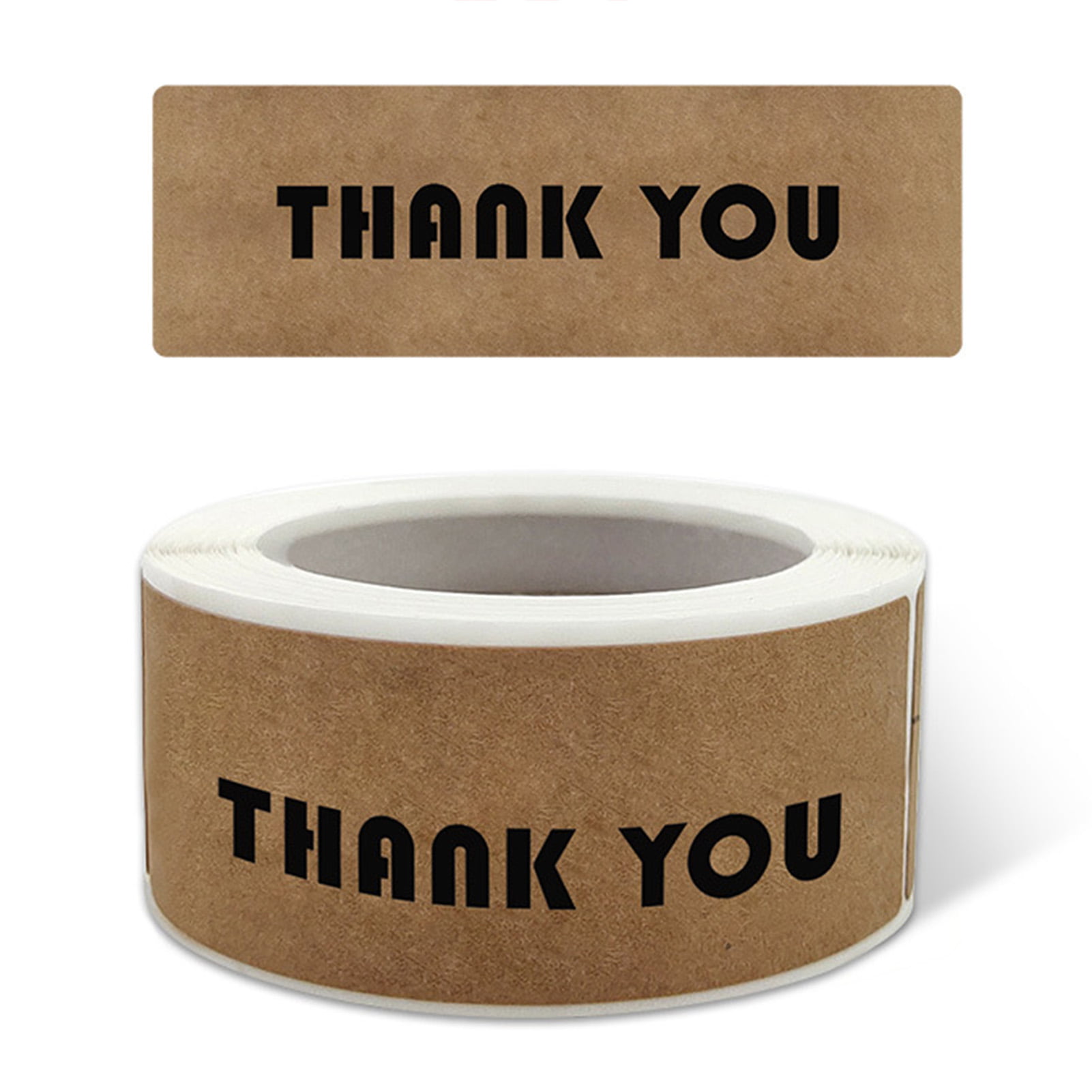 120Pcs "Thank You" Envelope Label Kraft Paper Craft Packaging Bag Seals Stickers 