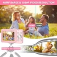 thumbnail image 5 of Refurbished Zostuic 44MP FHD 1080P Mini Rechargeable Digital Camera With 32GB Card - Pink, 5 of 5