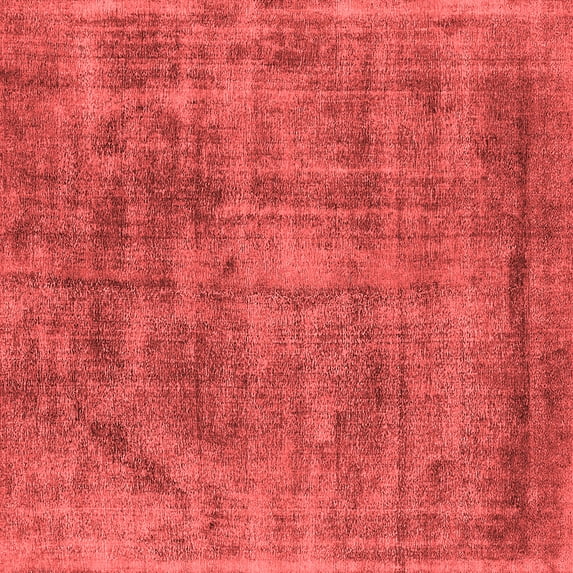 Ahgly Company Indoor Square Oriental Red Industrial Area Rugs, 4' Square