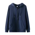 thumbnail image 2 of ‌LYMAYTER Women‌‌ ‌Zip Up Hoodie Casual Oversized Soft Sweatshirt Cozy Long Sleeve Jacket Outerwear‌ S-5XL, 2 of 8