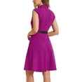 thumbnail image 3 of INSPIRE CHIC Elegant Dress for Women's Split Neck Wear-to-Work Sleeveless Midi Dresses, 3 of 6