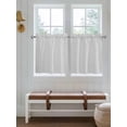 thumbnail image 7 of Half Window Curtain 36 Inches Long, Pure Light Grey Window Treatment Curtain Drapes, Simple Solid Color Small Tier Curtains for Bathroom Over Sink, 27.5"x36", 2 Panels, 7 of 7