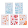 thumbnail image 1 of 5 Piezas de Estarcidos DIY Bricolaje Artesanía Accesorios para Dibujar Pintura Borde de Papel Plantillas BLESIY  Plantilla de dibujo, 1 of 8
