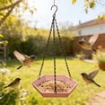 thumbnail image 6 of Hanging Bird Bath Feeder Food Tray Birds Feeds for Feeding Hummingbird, Bluebird, Cardinal, Squirrels, Doves, Seed Holder, Outside Outdoor Garden Decoration for Attracting Wild Birds, 6 of 6