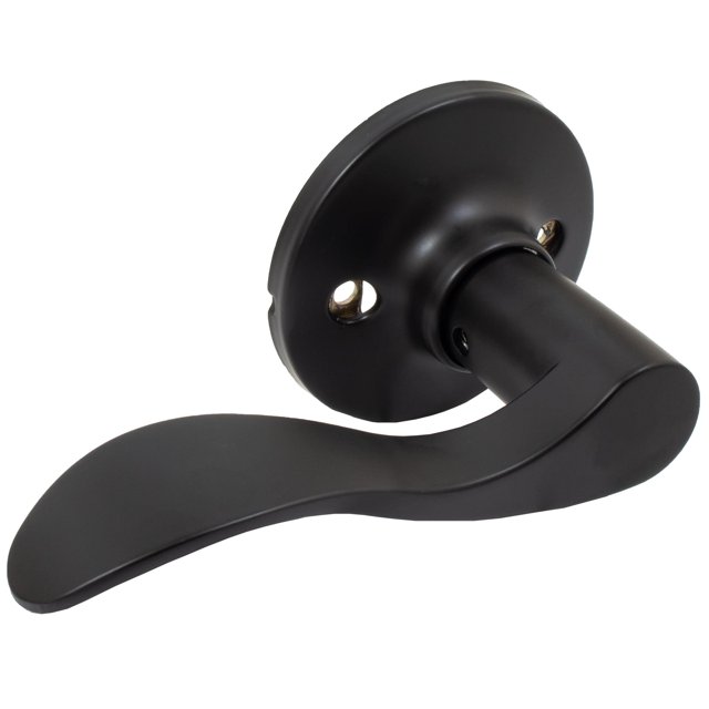 Palanca de puerta Beaverton de Stone Harbor Hardware, cierre ficticio (que no gira), para zurdos, negro mate