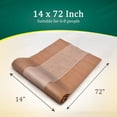 thumbnail image 2 of Camino de mesa FIBEUSION de arpillera, 14 x 72 cm, rayas blancas, color natural, 2 of 8