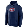 thumbnail image 2 of Men's Navy Montreal Canadiens Primary Team Logo Pullover Hoodie, 2 of 3