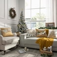 thumbnail image 2 of Phantoscope Merry Christmas Velvet and Cotton Canvas Decorative Throw Pillow Cover,Beige and White,18" x 18", Set of 4, 2 of 3