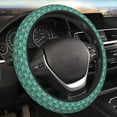 thumbnail image 4 of Cauagu Sunmmer Cat Print Car Steering Wheel Cover - Universal Car Accessory for Diverse Cars for Steering Wheel with a Diameter of 14.5"-15", 4 of 7