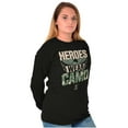 thumbnail image 3 of US Army Logo Heroes Wear Camo Eagle Unisex Plus Size Long Sleeve Shirt Brisco Brands 2X, 3 of 4