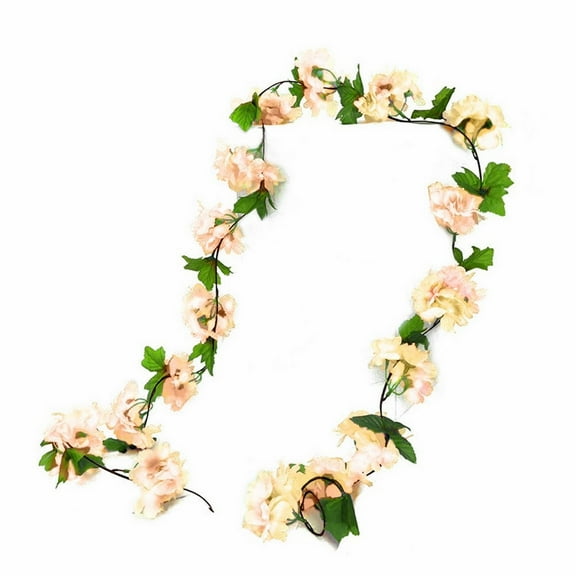 Clearance Artificial flowers under $5,Artificial Vine Flowers Plants Artificial Flower Flowers Vine Garlands Hanging For Wedding Party Garden Wall Decoration Silk Flowers Wedding Garden Decor
