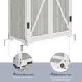 thumbnail image 5 of BELLEZE Outdoor Storage Shed with 4 Removeable Shelves, Wooden Garden Shed Lockable Tool Cabinet with Waterproof Roof, Outside Tall Tool Shed for Patio Backyard Lawn Yard - Gray, 5 of 7