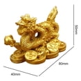 thumbnail image 2 of Figuras chinas de la suerte para decoración, atraen riqueza y buena suerte, 8 x 4 x 5 cm. Dorado, 2 of 8