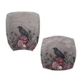 thumbnail image 2 of FKELYI Black Raven Rose Skull Print Office Chair Slipcover 2 Pcs Removable Swivel Computer Chair Cover for Backrest & Cushion Seat Dustproof Armchair Protector Home Office Decor, 2 of 7