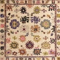 thumbnail image 1 of Ahgly Company Machine Washable Indoor Square Abstract Yellow Area Rugs, 3' Square, 1 of 7