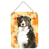 Fall Leaves Bernese Mountain Dog Wall or Door Hanging Prints
