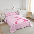 thumbnail image 4 of Manfei Girls Cartoon Ribbon Bow Initial A 2pcs Twin Comforter Set - Dreamy Princess Style, 4 of 8