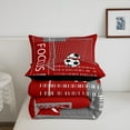 thumbnail image 4 of Football Comforter&nbsp;Set Full Size Soccer Sports Bedding Sets Teens,Football Field Themed Quilt Bed Set Red Ball Gaming Down Comforter Room Decor with 2 Pillowcases, 4 of 6