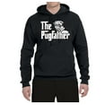 thumbnail image 2 of Wild Bobby,The Pugfather Funny Godfather Movie Logo Pug Parody, Father's Day, Unisex Graphic Hoodie Sweatshirt, Black, Small, 2 of 3