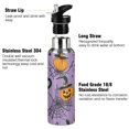 thumbnail image 3 of Yayeee 33oz Insulated Water Bottle Double Wall Stainless Steel with Flip Straw Lid, Halloween Pumpkin, 3 of 7