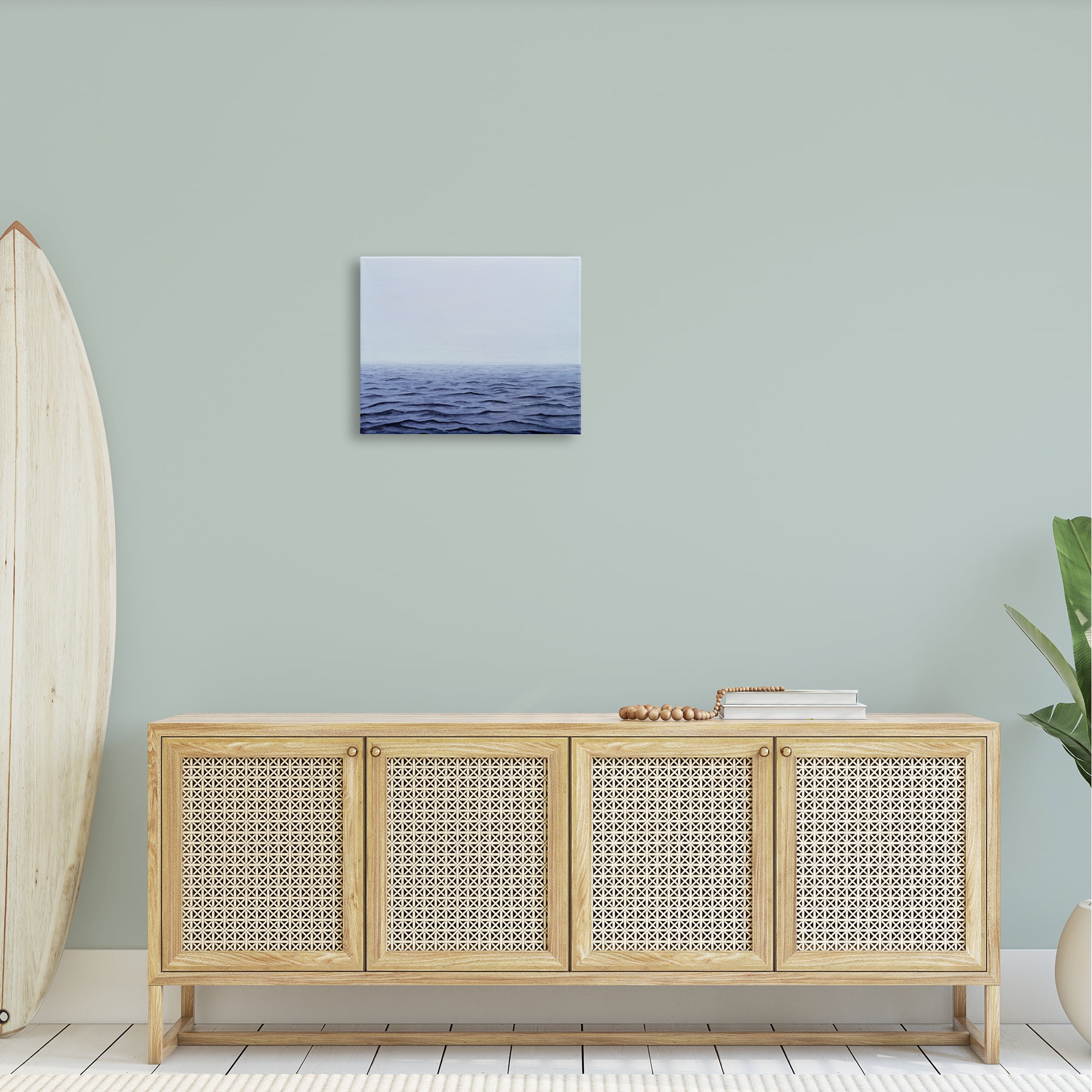 Stupell Industries Vast Ocean Horizon Soothing Blue Water Waves Photograph Gallery Wrapped Canvas Print Wall Art, Design by Michael Willett