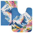 thumbnail image 7 of Yayeee Bath Rugs for Bathroom Floor Set of 2 Non Slip Fluffy Soft Absorbent Mat, Abstract Snow Mountain, 7 of 7