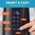 thumbnail image 3 of Elite Gourmet EKT8717 1.7L Dual Wall Cool Touch Electric Tea Kettle, Borosilicate Glass, 304 Stainless Steel Interior, Programmed Digital Touchscreen, Kee, 3 of 7