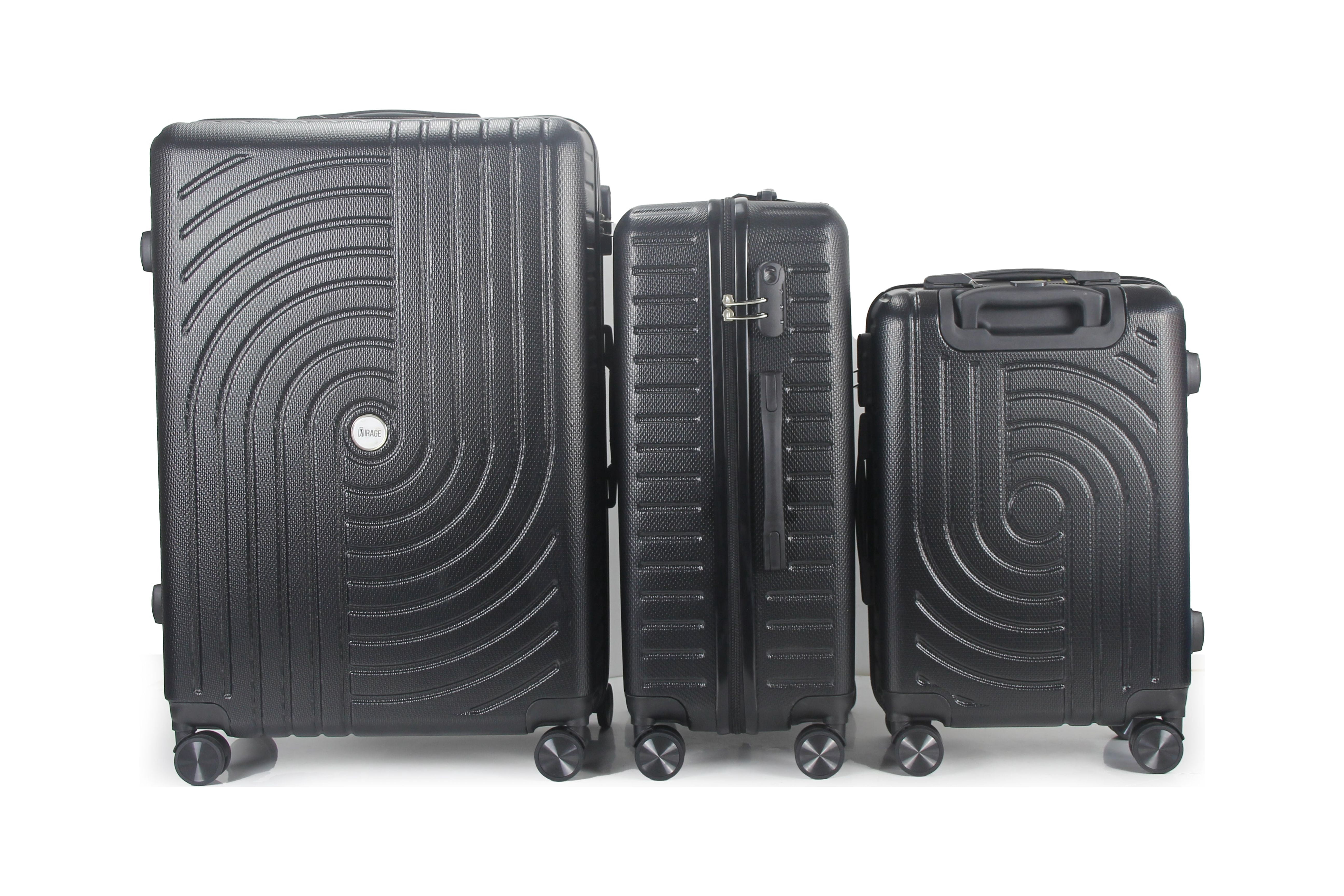 Sally ABS Hard shell Lightweight 360 Dual Spinning Wheels Combo Lock 28" 24", 20" 3 Piece Luggage Set