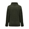 thumbnail image 5 of Lroplie Shirts for Women Plus Size Round Neckline Long Sleeve Womens Tops Fashion Bow Collar Solid Buttons Sleeve Knitted Sweater Warm Top Clothes Green 2023 M, 5 of 8