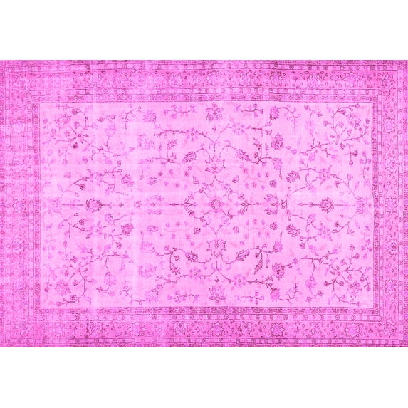 Ahgly Company Indoor Rectangle Abstract Pink Contemporary Area Rugs, 5' x 8'