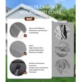 thumbnail image 4 of Kojooin Carport Replacement Canopy Cover - Waterproof, UV-Resistant & Wind-Resistant PE Fabric, 4 of 4