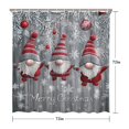 thumbnail image 5 of Winter Funny Shower Curtain,Winter Rustic Wood Merry Xmas Shower Curtains Hotel Luxury Style Shower Curtains for Apartment Bathroom Decor Christmas (72x72in), 5 of 5