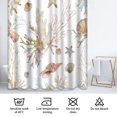 thumbnail image 6 of LALILO Watercolor Corals Seashells Seamless Coral Sea Shell Shower Curtain, 72x72 in, 12 Hooks, 6 of 6