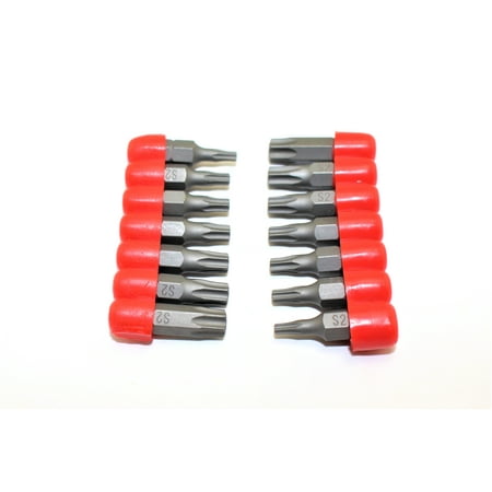 Torx Bit Sets TEMO 14 pc T10H-T40H Tamper Proof 6 point Security Torx Impact Ready 1 Inch (25 mm) Long Screwdriver Insert Bit Set ()