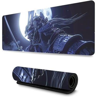 WISHTIME Large Gaming Mouse Pad, 31.5 x 11.8 × 0.08 in with Stitched Edges, Extended Mousepad, Durable Non-Slip Natural Rubber Base, Washable Keyboard Pad, Desk Pad , Office & Home,Moonlight