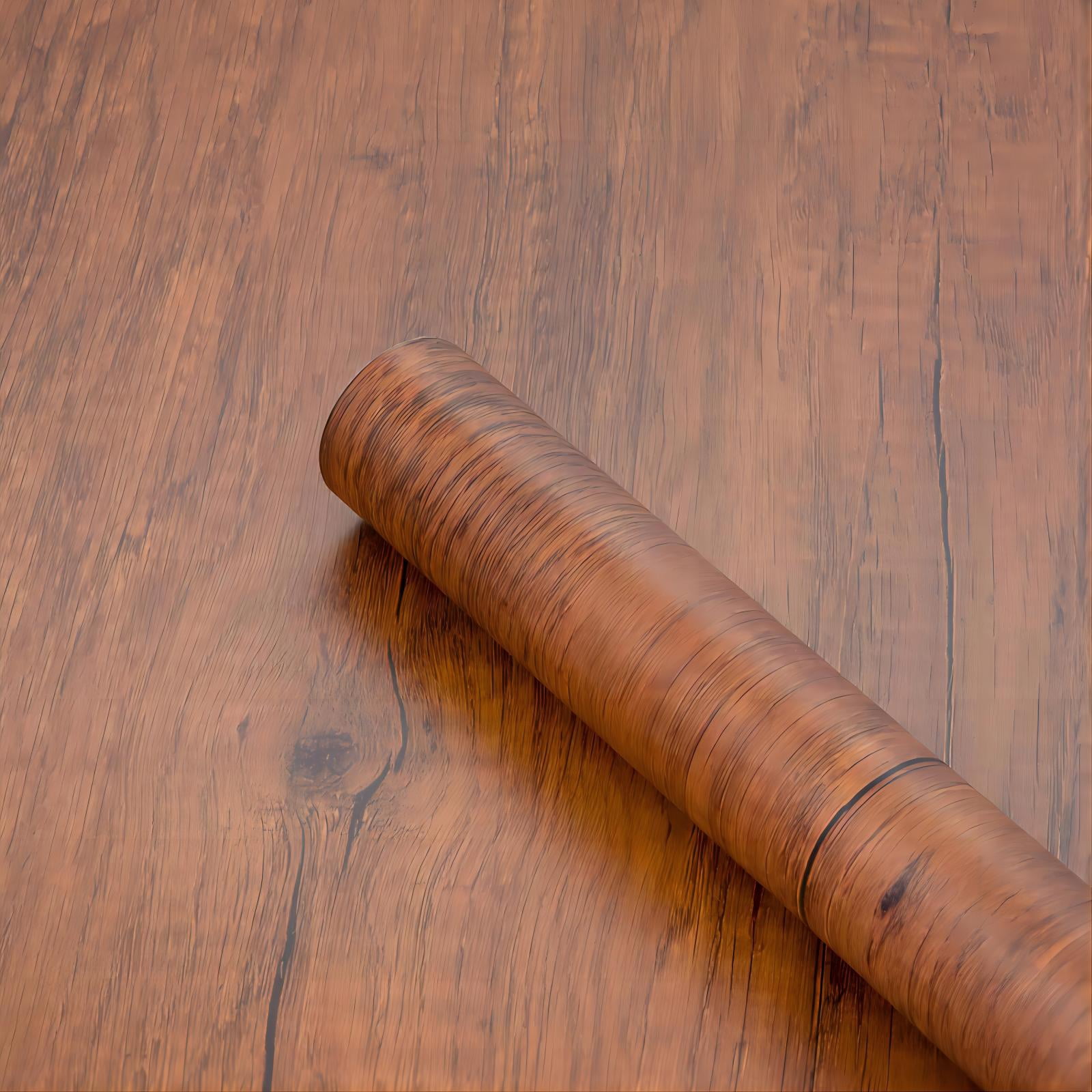 UMIGGEE Wood Peel and Stick Wallpaper 23.6" x 196.8" Brown Wood Grain Wall Paper Self-Adhesive Wood Contact Paper for Kitchen Living room Home Decoration Furniture Surfaces Cabinet