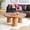 Natural, variant on Safavieh Mork Mid-Century Round Wood Coffee Table, White Wash