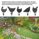 thumbnail image 4 of Bewildely 1 pieza de estaca de pollo, arte de patio, estaca de hueca acrílica, decoración impermeable para césped y jardín Decoración del hogar C Bewildely HA003969-02, 4 of 6