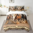 thumbnail image 3 of Feelyou 3D Rustic Horse Twin Bedding Sets 7-Piece, Hippie Bohemian Aztec Bedding Comforter Set, Farmhouse Western Animal Reversible Sheet Sets, Breathable Home Decor, 3 of 9