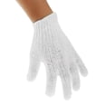 thumbnail image 4 of Guantes de baño jinwen Guante de baño exfoliantes blanco, 4 of 8