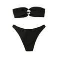 thumbnail image 7 of Qiylii Sexy Women Bikini Set Swimwear Strapless Solid Push Up Padded Bikini Low Wasit Brazilian Beachwear Women Bathing Suit, 7 of 7