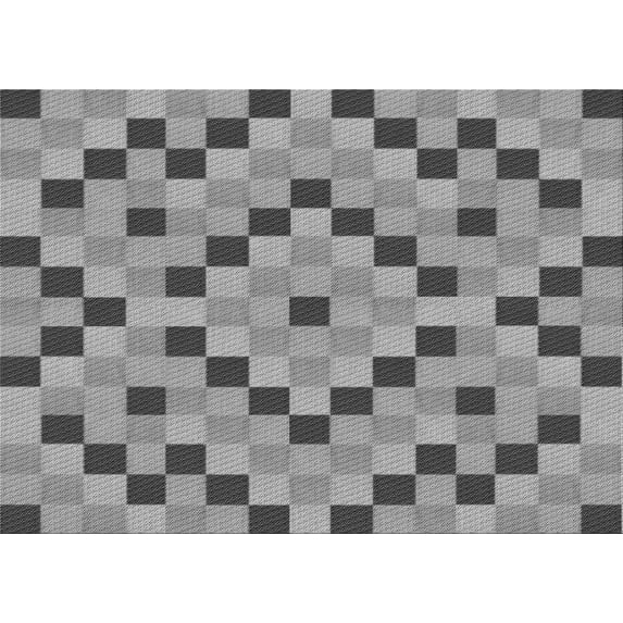 Ahgly Company Indoor Rectangle Patterned Ash Gray Area Rugs, 7' x 9'