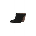 thumbnail image 6 of Sam Edelman Alison Black Suede Pointed Toe Slip On Stacked Heel Leather Mules (Black, 6.5), 6 of 9
