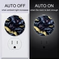 thumbnail image 3 of HemaKayy 2 Pack Plug-in LED Night Light, Plug-In, Dusk To Dawn Sensor, Warm White, Compact, Ambient Lighting, LED Lights for Bathroom, Hallway, Bedroom, Living Room - Night Black Bat, 3 of 8