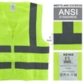 thumbnail image 2 of 4XL- Yellow Safety Vest With 2 Pockets ASIN/ISEA Standars, 2 of 4