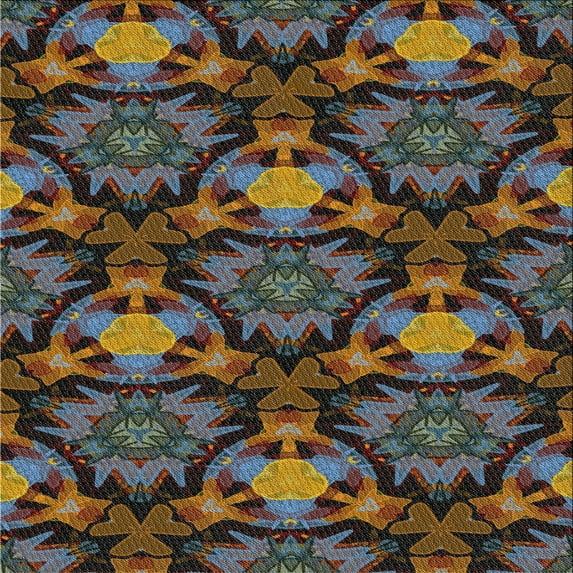 Ahgly Company Indoor Square Patterned Khaki Green Novelty Area Rugs, 6' Square