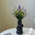 thumbnail image 6 of Qiangzon Faux Calla Lily, Artificial Flowers for Outdoors, Fake Plants UV Resistant, Faux Plastic Flowers, Indoor Outside Planter Home Porch Summer Decor, Dark Purple, 6 of 6