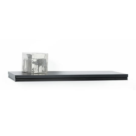 UPC 048037914365 product image for InPlace Traditional Contemporary Floating Shelf  Wall Shelf  Black  8  W x 8.9   | upcitemdb.com