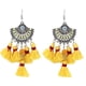 thumbnail image 1 of Pendientes de borlas largas retro de estilo nacional para mujer y niña, accesorio de joyería con forma de gota (amarillo), 1 of 2